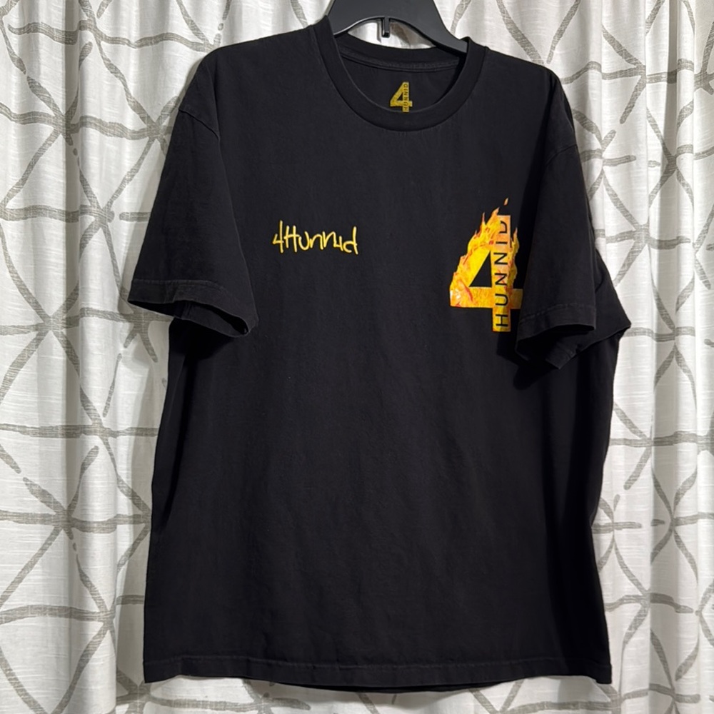 4Hunnid Black and Yellow Graphic Tee